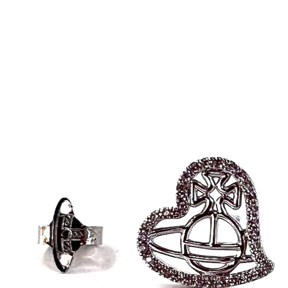 VIVIENNE WESTWOOD SILVER ORNELLA EARRINGS - Picture 2 of 5